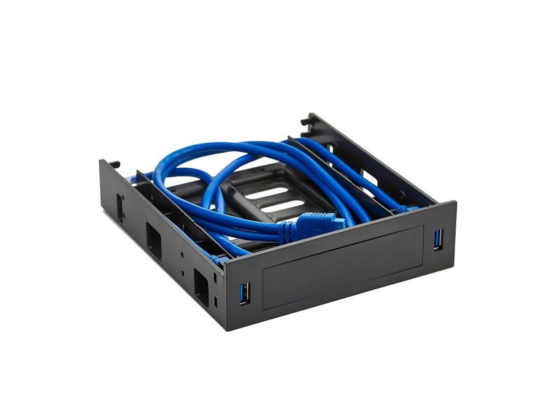 Exegate EX280445RUS Салазки (переходник) для установки HDD 2.5/3.5"  в отсек 5.25" с 2*USB3.0  Exegate  HD-2U3