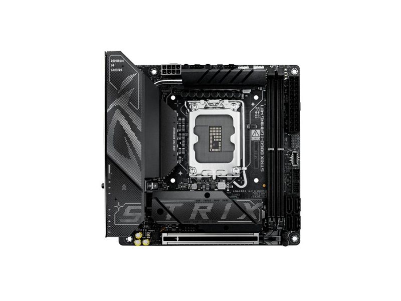 Материнская плата Asus ROG STRIX B860-I GAMING WIFI Soc-1851 Intel B860 2xDDR5 mini-ITX AC`97 8ch(7.1) 2.5Gg RAID+HDMI+DP