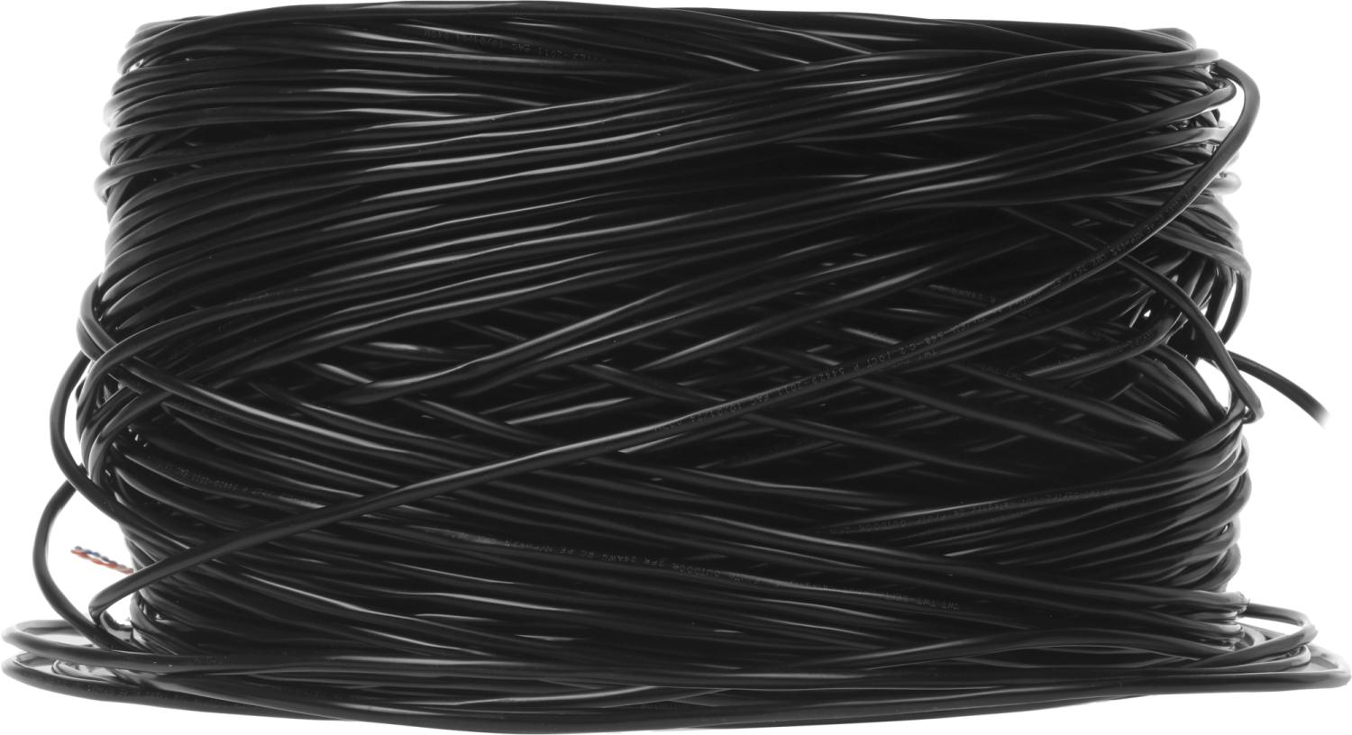 Кабель информационный Lanmaster TWT-5EFTP2-OUT кат.5E FTP 2 пары 24AWG PE внешний 305м черный