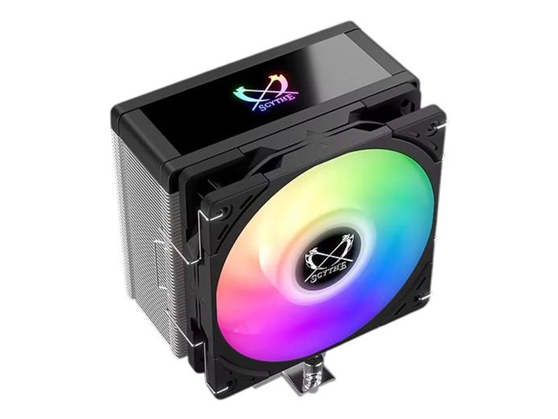 Кулер для процессора/ CPU Cooler Scythe Kotetsu Mark 4 ARGB (150W, 4-pin PWM, 155mm, Al/Cu, 4x6mm, ARGB, 1x120mm, 60.29CFM, 26.88dBA, 2000RPM, S: 1851/1700/1200/115X, AM5/AM4, silver, black)