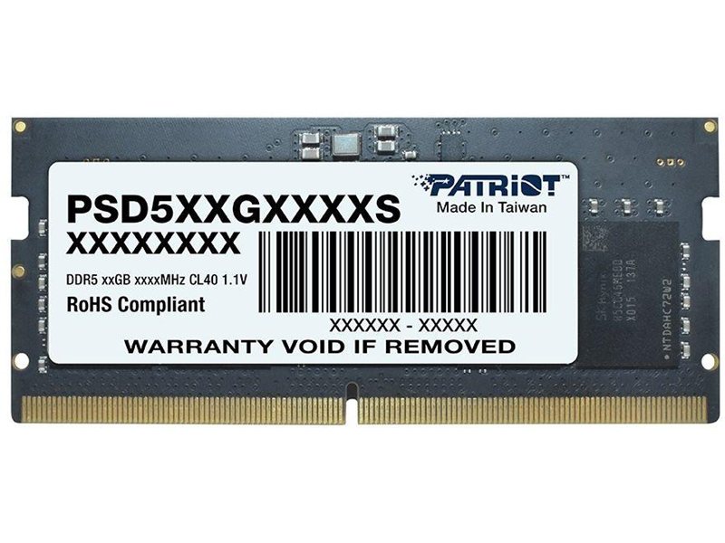 Память DDR5 16GB 4800MHz Patriot PSD516G480081S RTL PC5-38400 CL40 SO-DIMM 262-pin 1.1В dual rank Ret