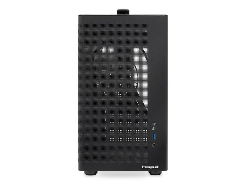 Корпус без блока питания/ Case HSPD M210, Mesh Mid Tower, Black, 0.7 SPCC, 1x90mm mATX, mITX 140/280/150mm 1x2.5", 1x3.5", 4xPCI 1xUSB-A 3.0 302x168x350mm