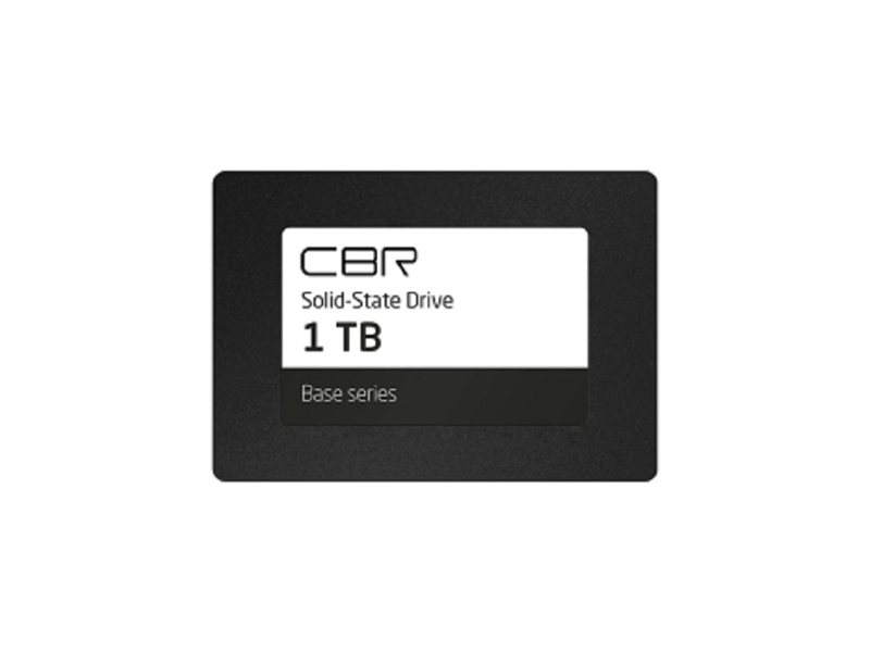 CBR SSD-001TB-2.5-BS24b, Внутренний SSD-накопитель, серия "Base", 1TB, 1024 GB, 2.5", SATA III 6 Gbit/s, 3D TLC NAND, R/W speed up to 550/500 MB/s, TBW (TB) 512, OEM