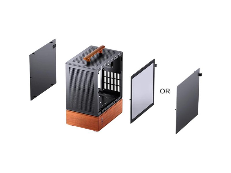 Корпус без блока питания/ Case JONSBO T7, Mini-Tower, TG, no fan, 1xUSB-A 3.0 + 1xUSB-C 3.2, mATX, mITX Black