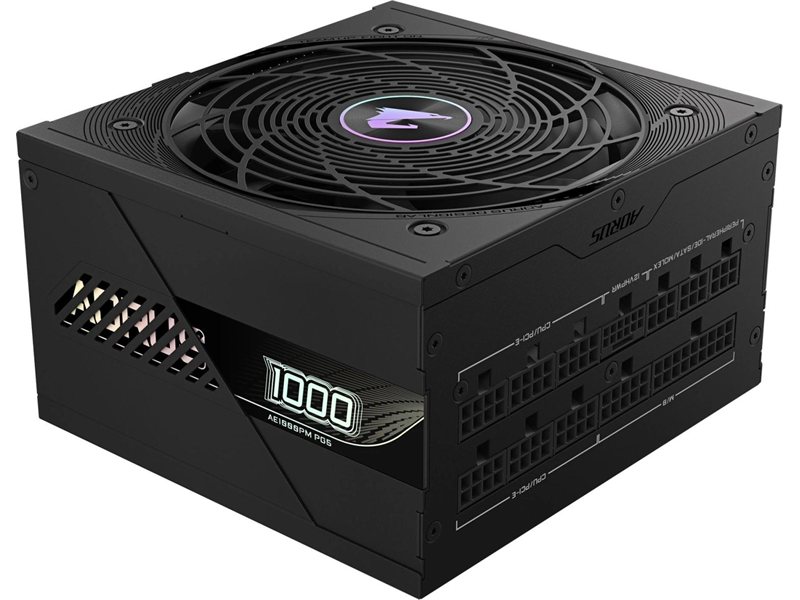 Блок питания Gigabyte ATX 1000W GP-AE1000PM PG5 Gen.5 80+ platinum (20+4pin) APFC 120mm fan 8xSATA Cab Manag RTL [GP-AE1000PM PG5]