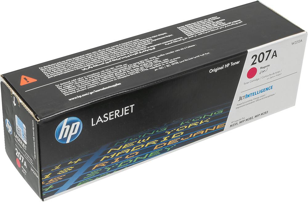 Картридж лазерный HP 207A W2213A пурпурный бар.в компл. (1250стр.) для HP M255/MFP M282/M283