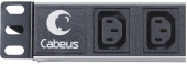 Блок распределения питания Cabeus PDU-8I-2IEC гор.размещ. 8xC13 10A IEC-320-C14 2м