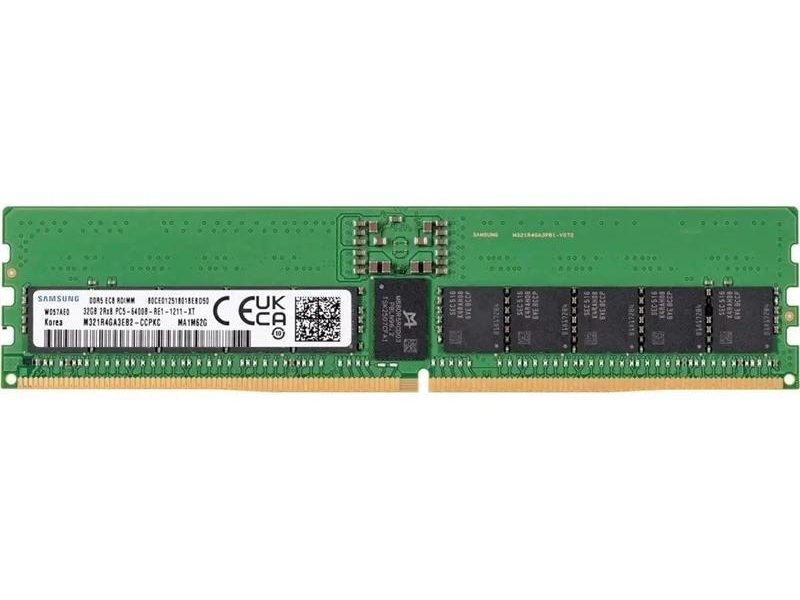 Оперативная память Samsung DDR5  32GB RDIMM 6400 Mbps (2Rx8) ECC  Reg  1.1V (M321R4GA3EB2-CCP), 1 year, OEM, clean pull
