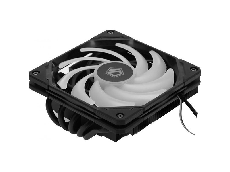 Cooler ID-Cooling IS-55 ARGB Black LGA1700/1200/115X/AM5/AM4 высота 55mm (27шт/кор, TDP 125W, PWM, 5 тепл.трубок + медная база, ARGB FAN 120mm, черный) BOX
