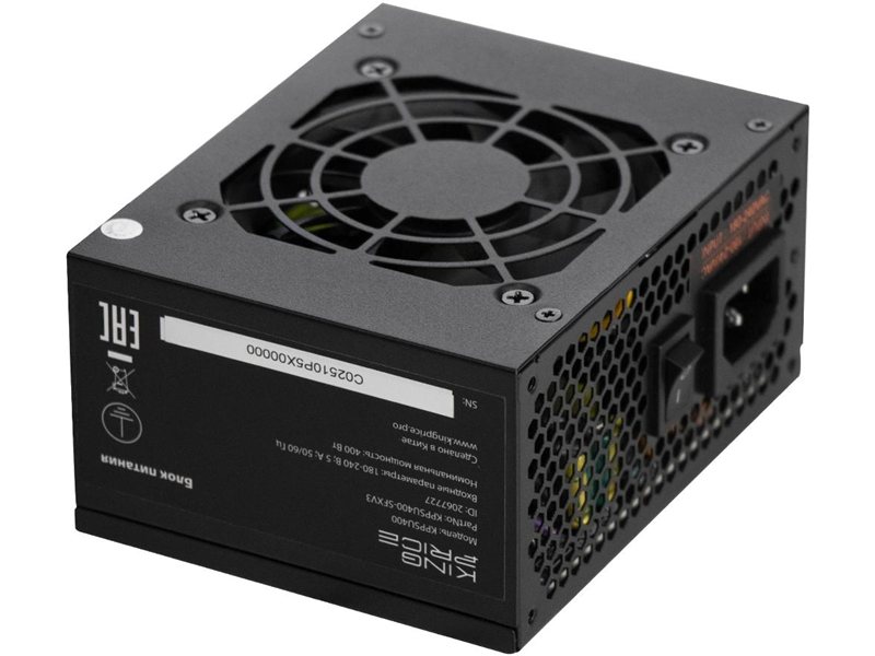 Блок питания KingPrice SFX 400W KPPSU400 (20+4pin) PPFC 80mm fan 3xSATA