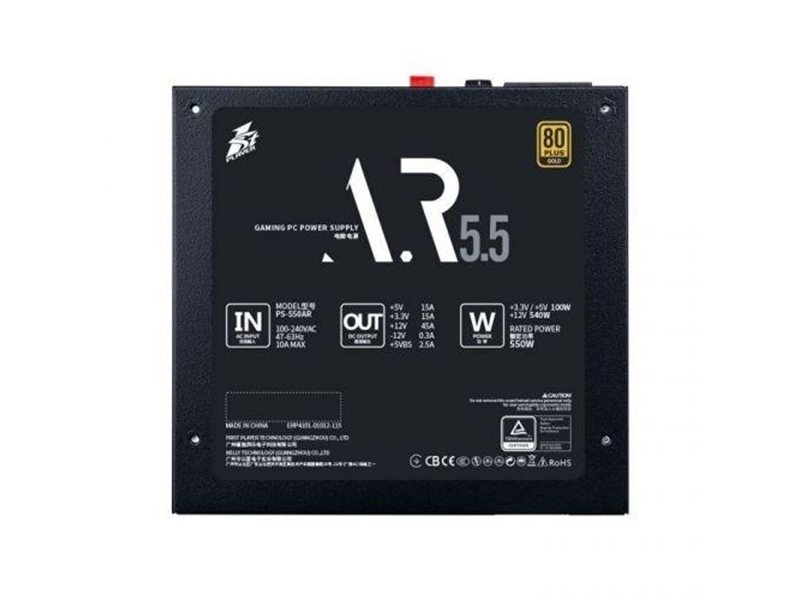 1STPLAYER Блок питания AR 750W / ATX 2.4, LLC+DC-DC, APFC, 80 PLUS GOLD, 120mm fan / PS-750AR