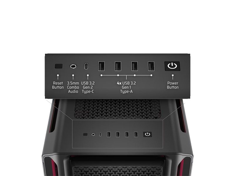 Корпус без блока питания/ Case Corsair iCUE LINK 5000T LX RGB, Midi-Tower, TG, 3x120mm RGB, 4xUSB-A 3.2, 1xUSB 3.2 Type-C, E-ATX, ATX, mATX, mITX Black