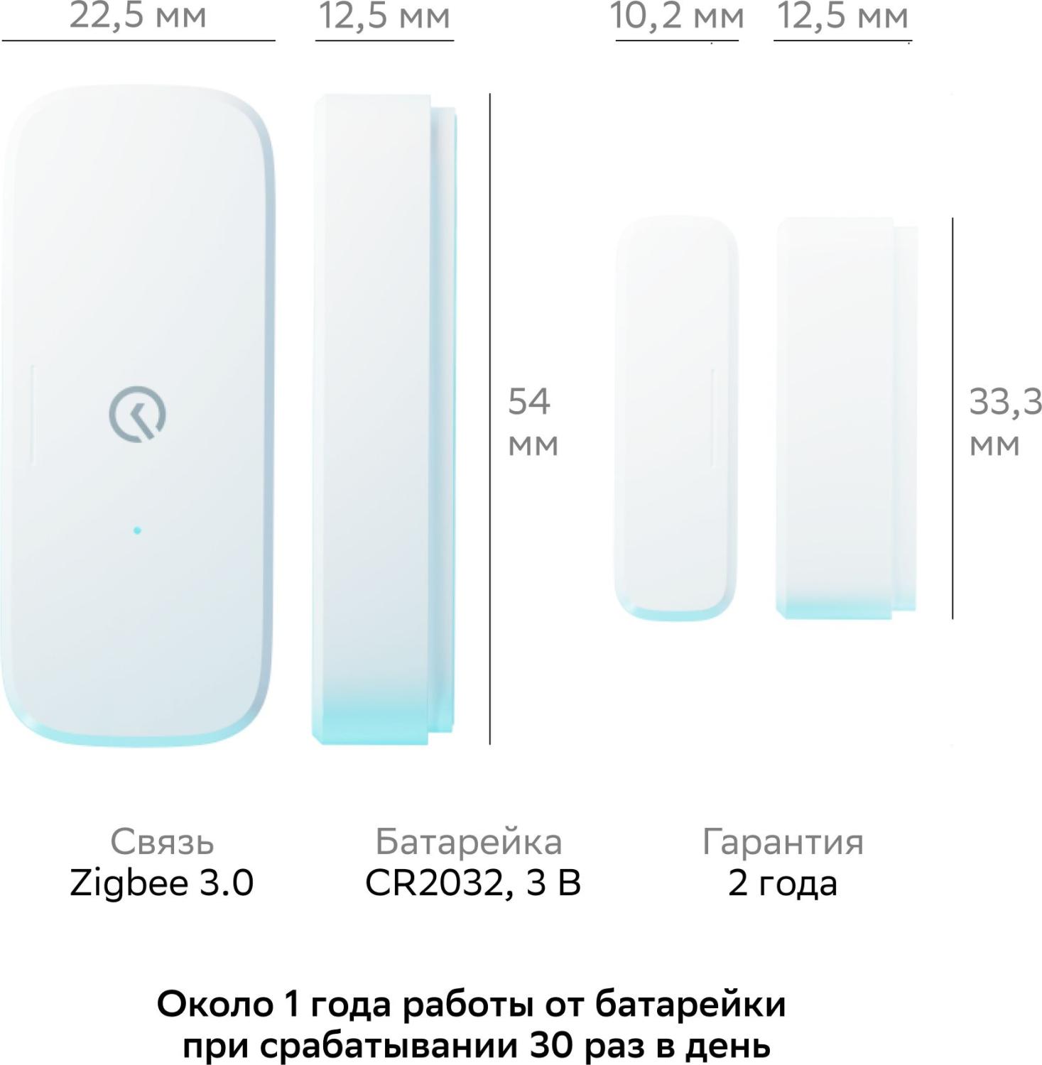 Датчик откр.двери/окна Sber SBDV-00030 белый