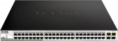 Коммутатор D-Link DGS-1210-52MPP/E2A (L2) 48x1Гбит/с 4SFP 48PoE 740W управляемый