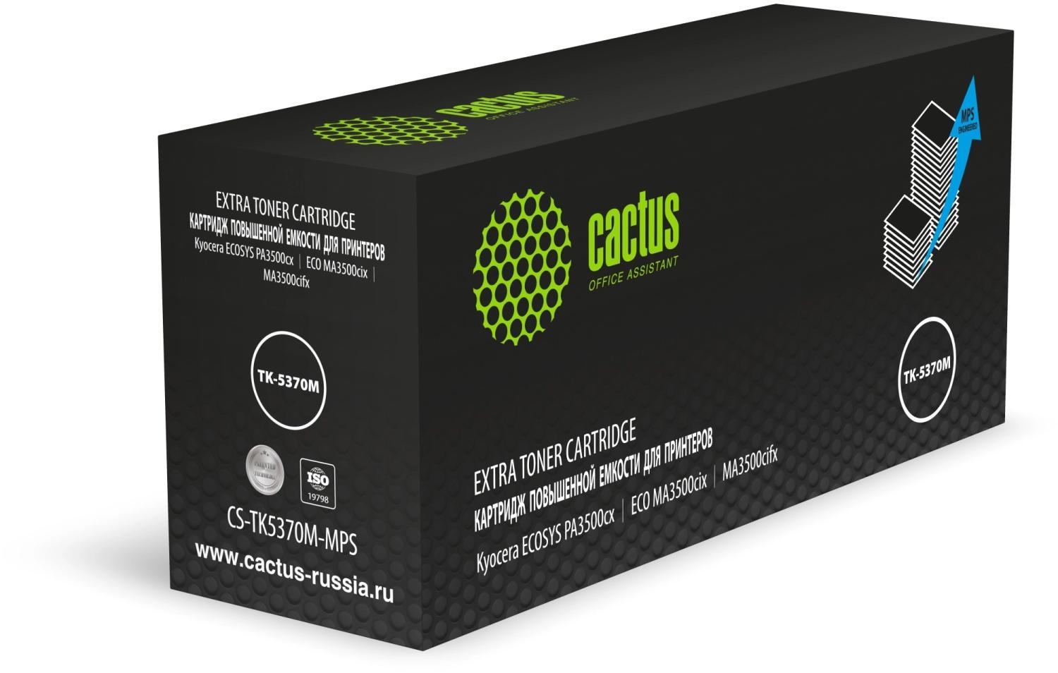 Картридж лазерный Cactus CS-TK5370M-MPS пурпурный (13000стр.) для Kyocera ECOSYS PA3500cx/ECO MA3500cix/MA3500cifx с чипом
