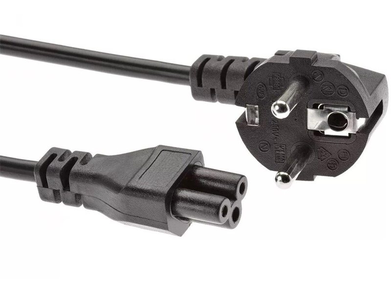 Кабель Premier 5-282 IEC C5 (3-pin) Евровилка угловой 1м (5-282(0.5) 1.0) черный (Bulk)