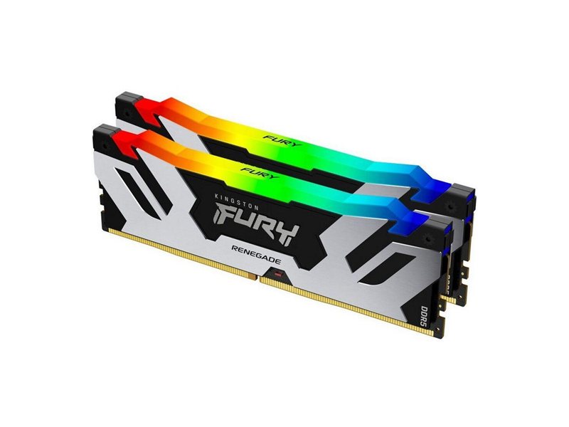 Модуль памяти Kingston 32GB DDR5 6400 DIMM FURY Renegade RGB XMP Gaming Memory KF564C32RSAK2-32 Non-ECC, CL32, 1.4V, (Kit of 2) 1RX8 32-39-39  288-pin 16Gbit, RTL