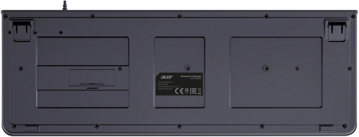 Клавиатура Acer OKW400 черный USB (ZL.KBDEE.01C) кабель 1.8м