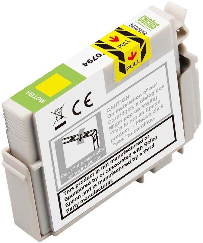 Картридж струйный Cactus CS-EPT0794 T0794 желтый (13.8мл) для Epson Stylus Photo 1400/1500/PX700/710 с чипом