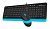 Клавиатура + мышь A4Tech Fstyler F1010 клав:черный/синий мышь:черный/синий USB Multimedia (F1010 BLUE)