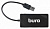 Разветвитель USB 2.0 Buro BU-HUB4-U2.0-Slim 4порт. черный