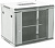 Шкаф коммутационный Rexant (04-0964-111) настенный 9U 600x450мм пер.дв.стекл металл 2 бок.пан. направл.под винты 60кг серый 13.75кг 230град. 368мм IP20 сталь